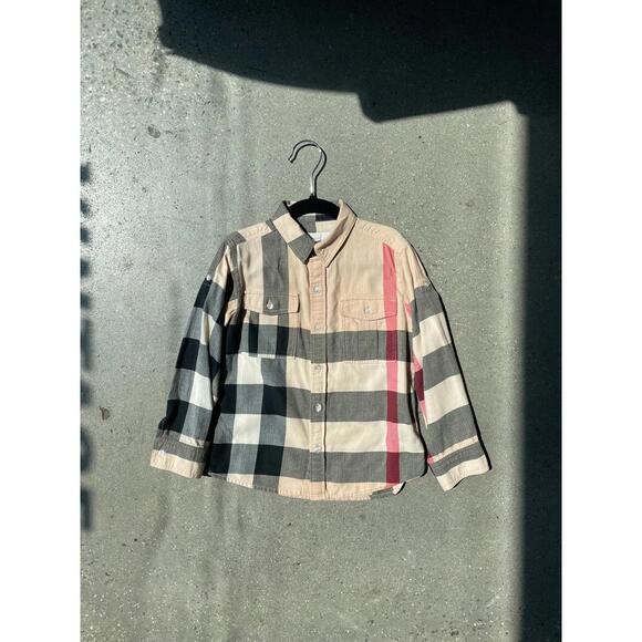 KIDS Vintage Plaid Button Downs Burberry - Picture 1 of 4